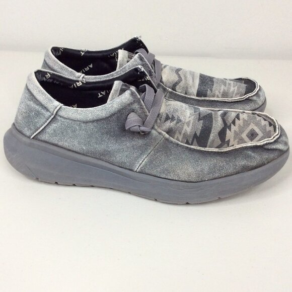 Ariat Hilo Stretch Mens 9 Slip On Shoes Loafer Casual Southwestern Aztec Canvas - Picture 4 of 10